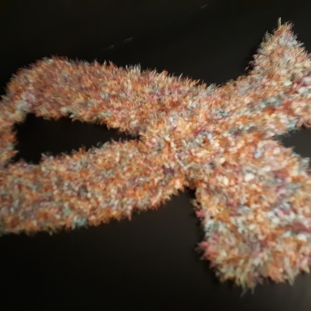 Multi color knit scarf 74"